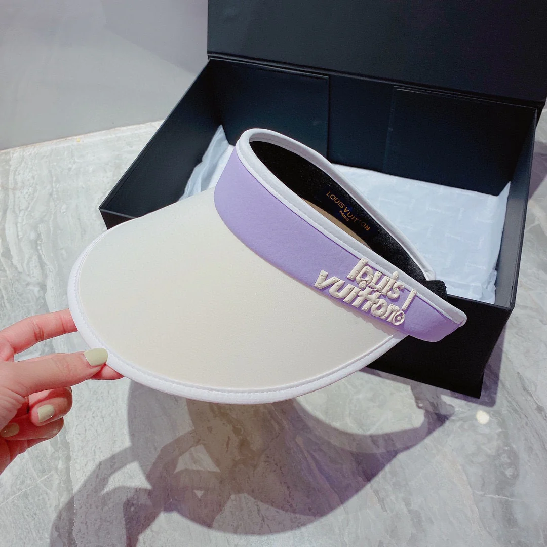 Солнцезащитная шляпа LV конфетного цвета с открытым верхом - 2 шт.