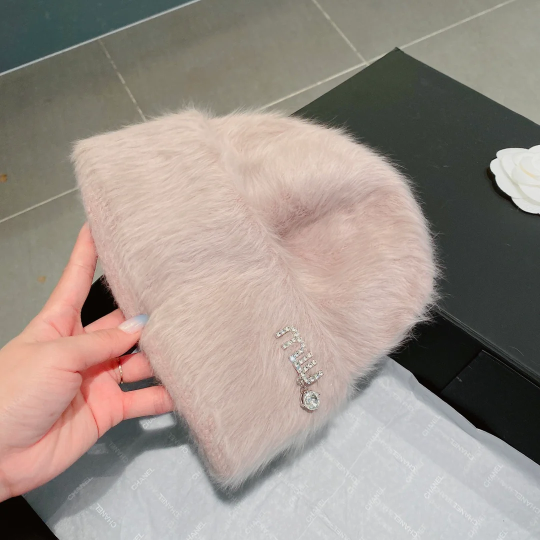 Miu Miu - Шапка из кроличьего меха - Шапка-бини