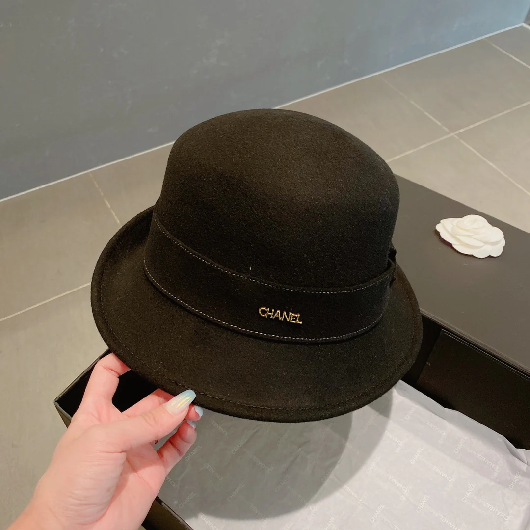 Chanel - Шерстяная панама - Черная