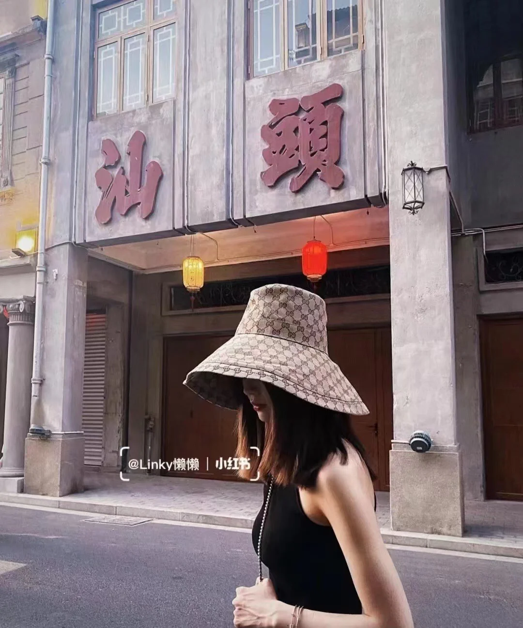 Панама с логотипом Gucci — коричневая