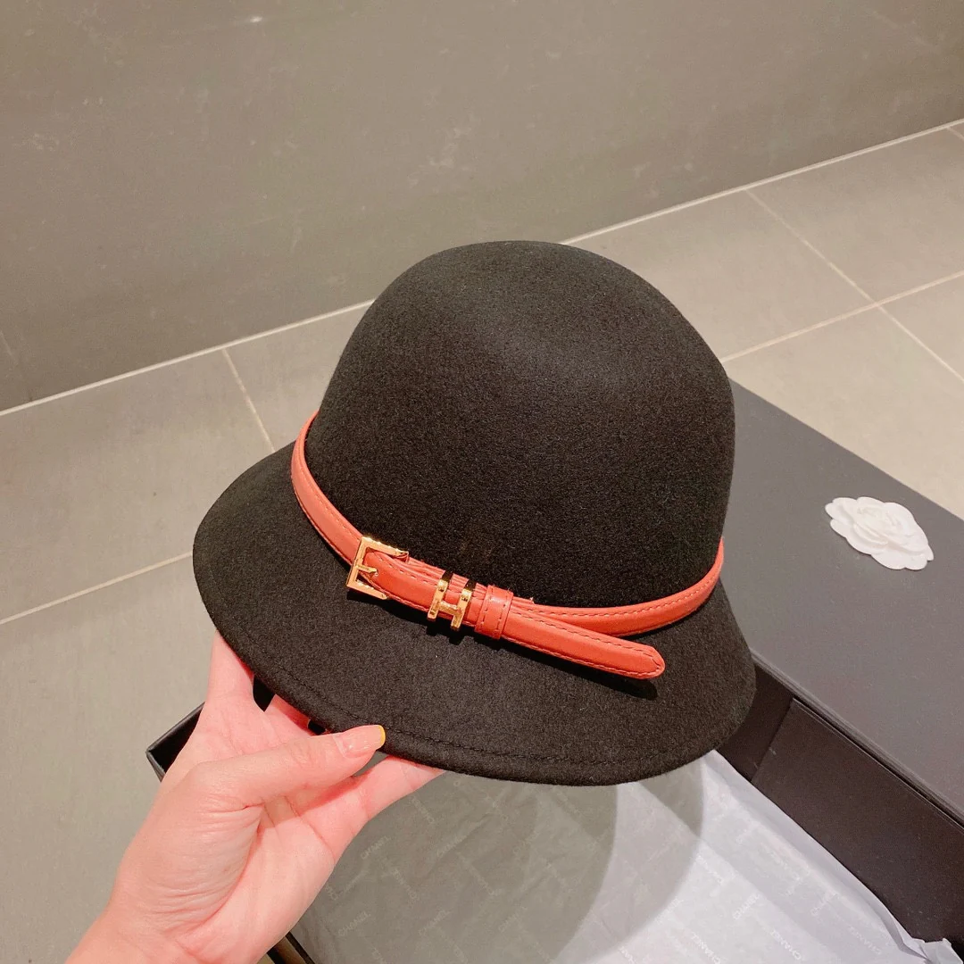 Шерстяная шляпа Hermes - черная - 1