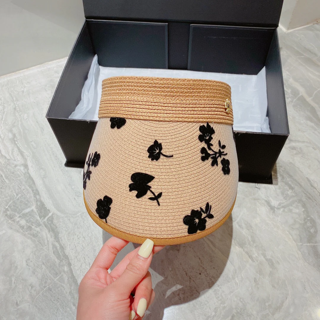 Солнцезащитная шляпа Chanel - Открытый жилет - Абрикосовый - 1