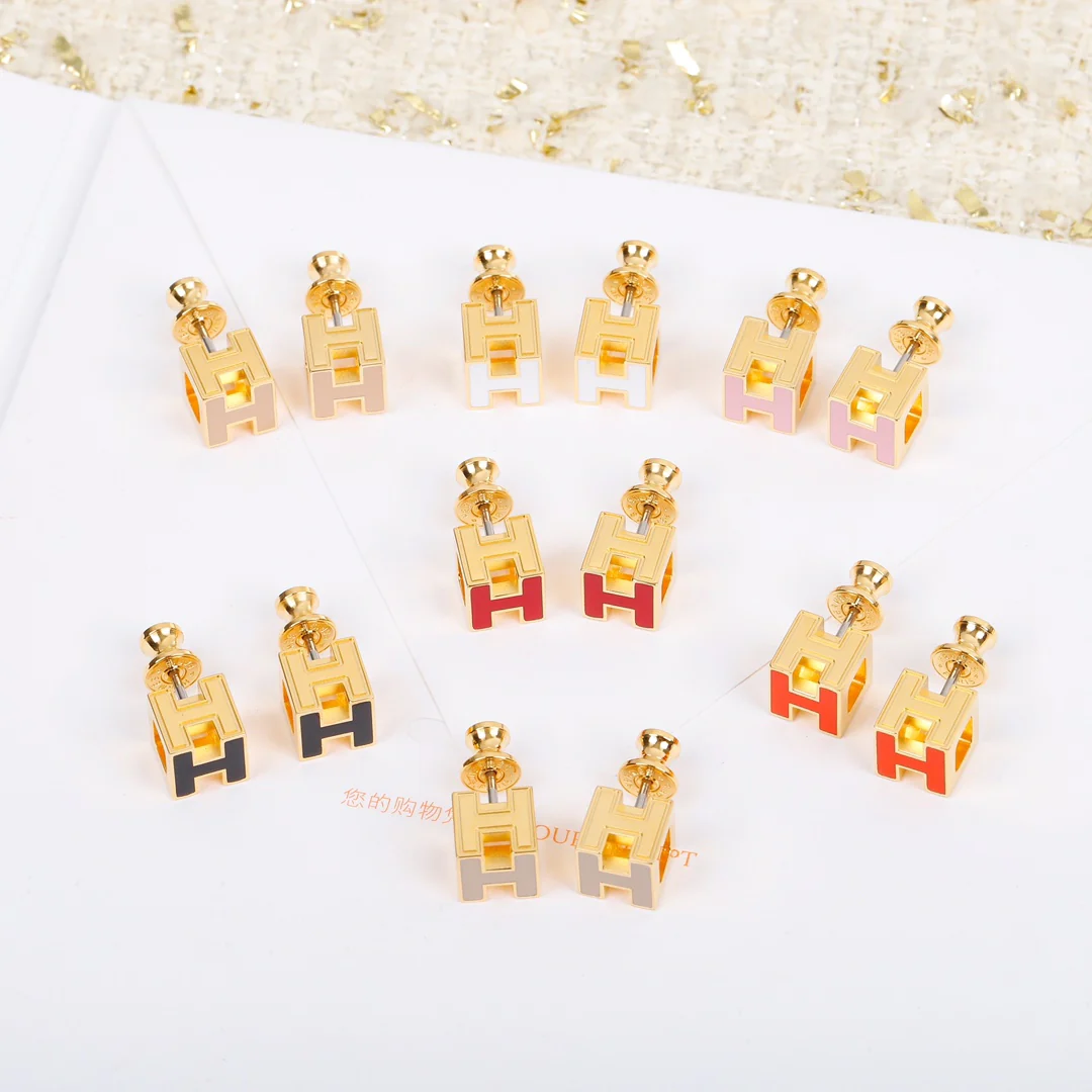 Серьги Hermes - Золотые - 002