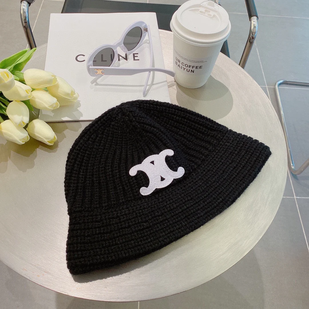 Celine - Вязаная панама - Черная