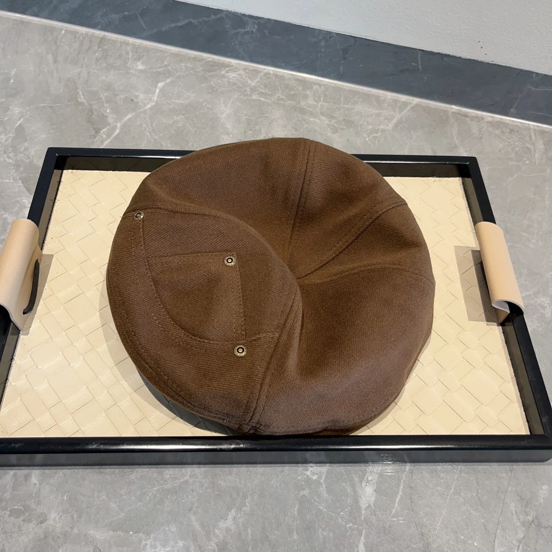 Chanel - Осенне-зимний модный берет - Кофейно-коричневый