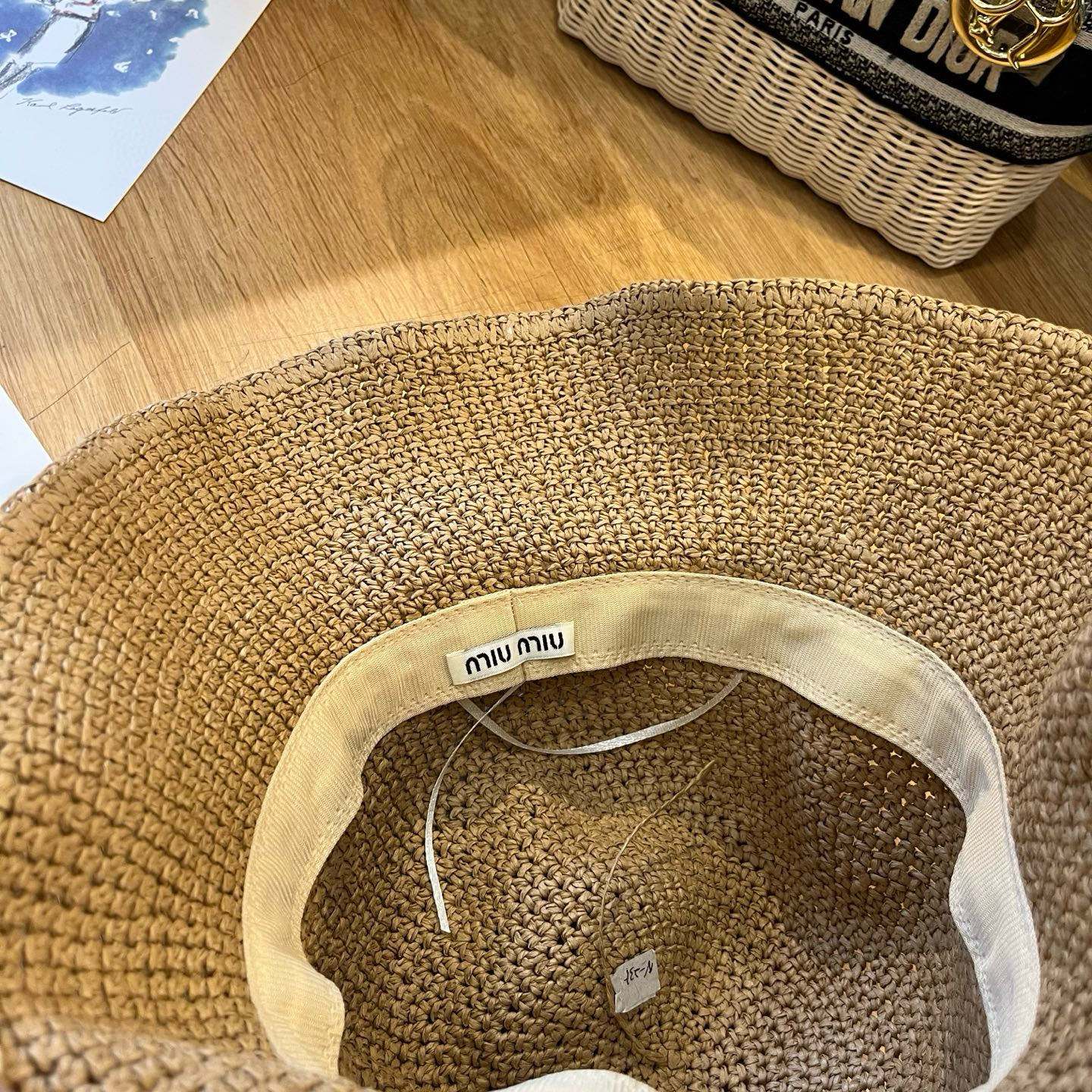 Miu Miu - Плетеная соломенная шляпа