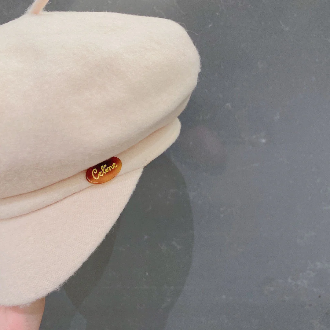 Шерстяной берет Celine - белый