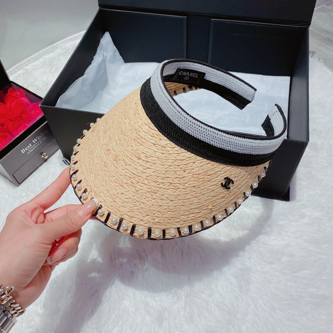 Солнцезащитная шляпа Chanel - Парик с открытым верхом - 7