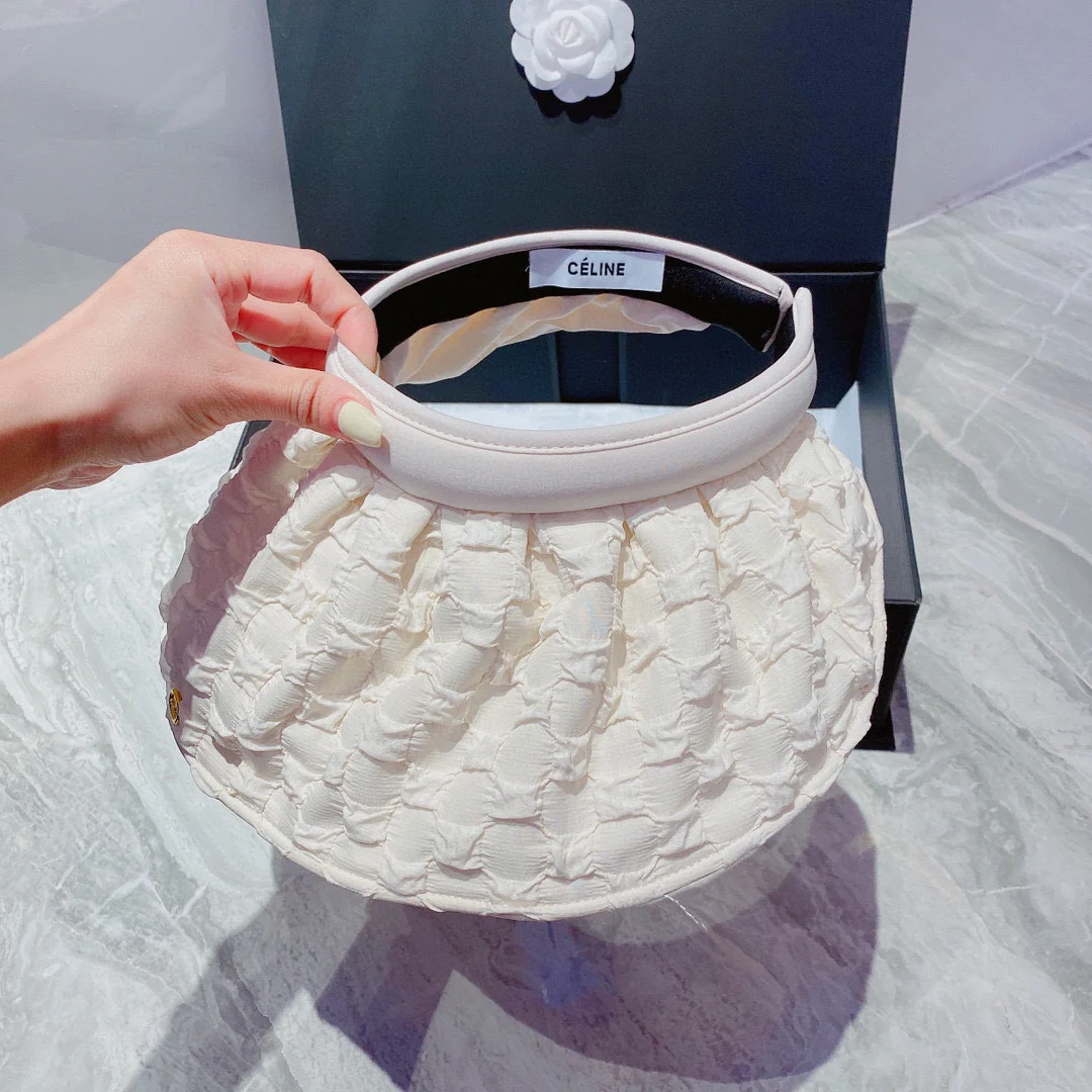 Celine - Шляпа-панама с открытым верхом и повязкой на голову