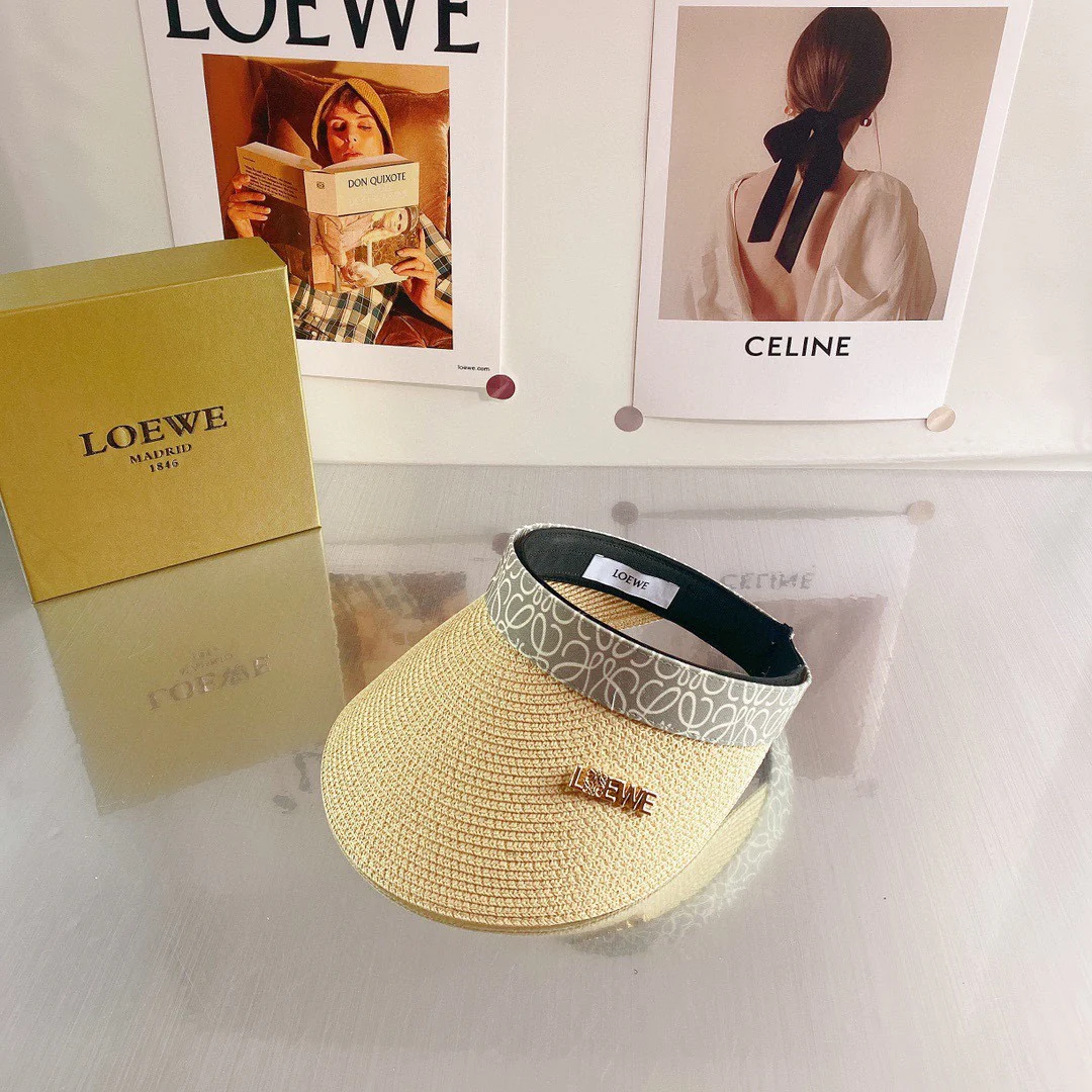 Lolwei - Соломенная шляпа-повязка на голову с монограммой, выполненная в стиле пэчворк, из плетеной соломы - 4 цвета - 2 шт.