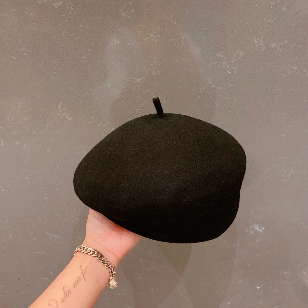 Prada - Шерстяная военная кепка с плоским верхом - Черная