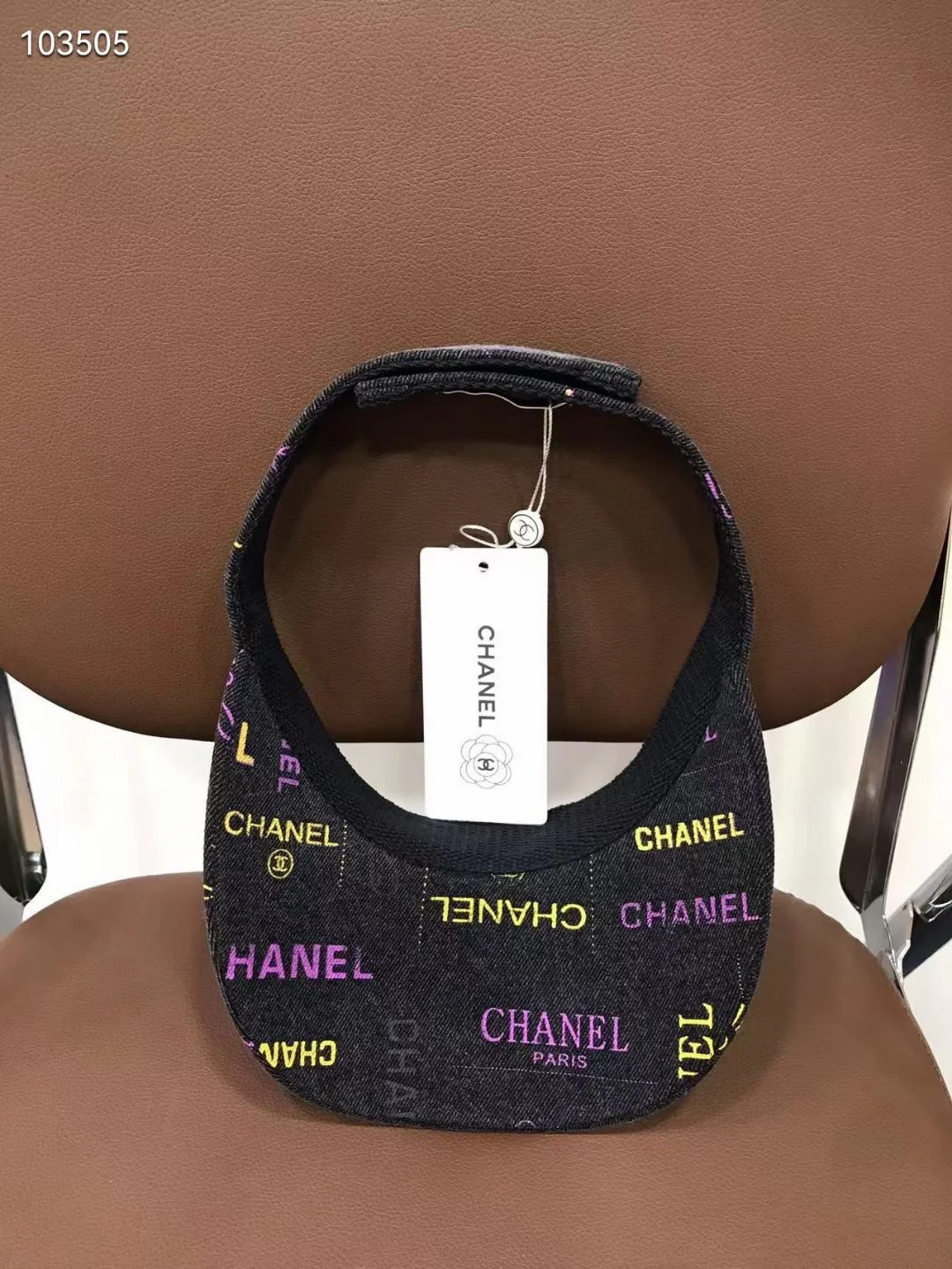 Солнцезащитный козырек Chanel с открытым верхом - 10