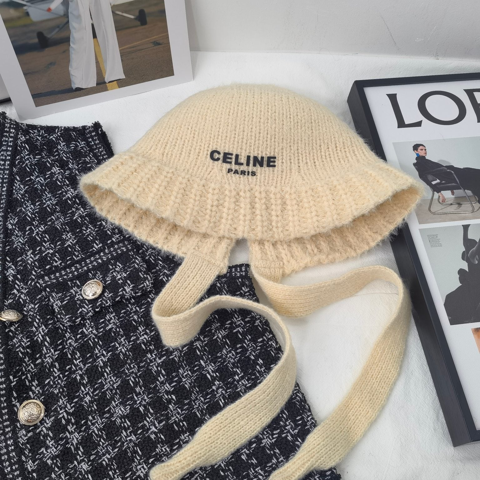 Celine - Вязаная рыбацкая шапка - 2
