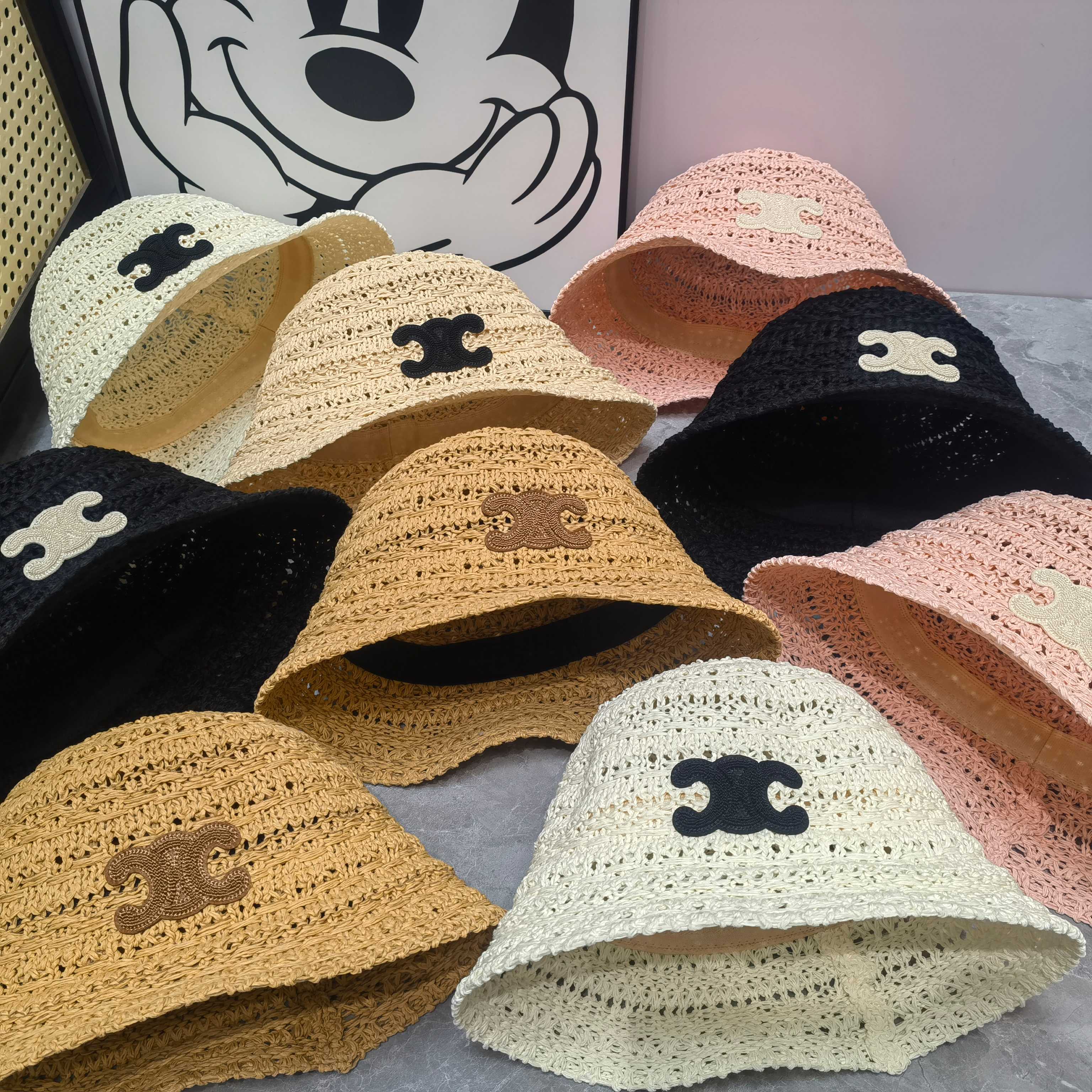 Вязаная шляпа от солнца Celine - 1