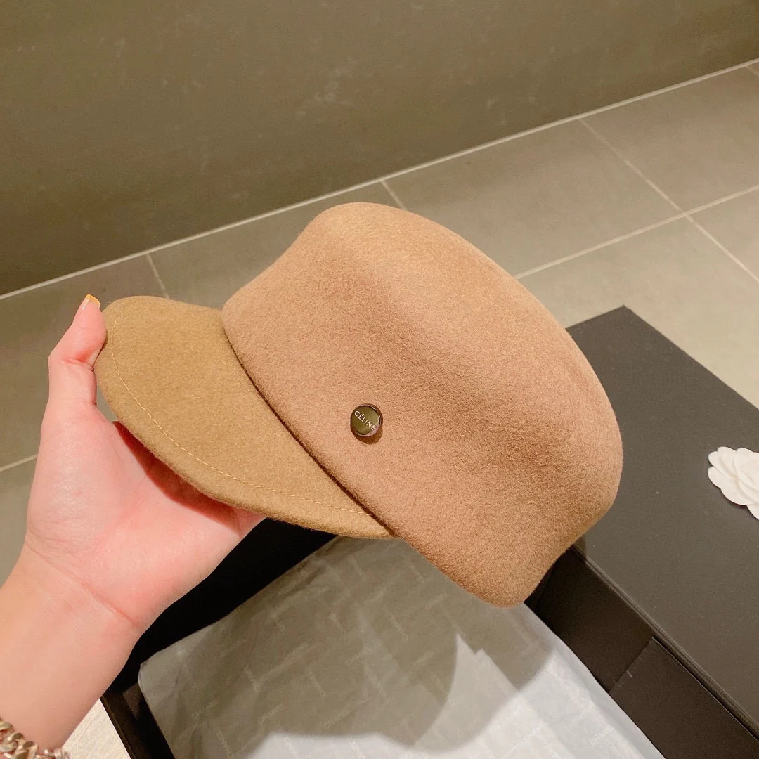 Шерстяная бейсболка Celine, абрикосовый цвет, 2 шт.