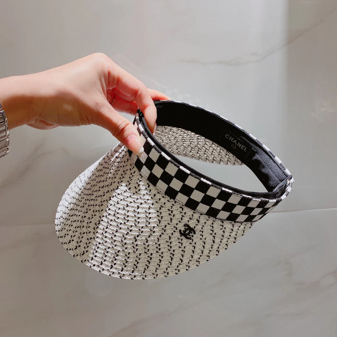 Солнцезащитная шляпа Chanel - Открытый жилет - Белый