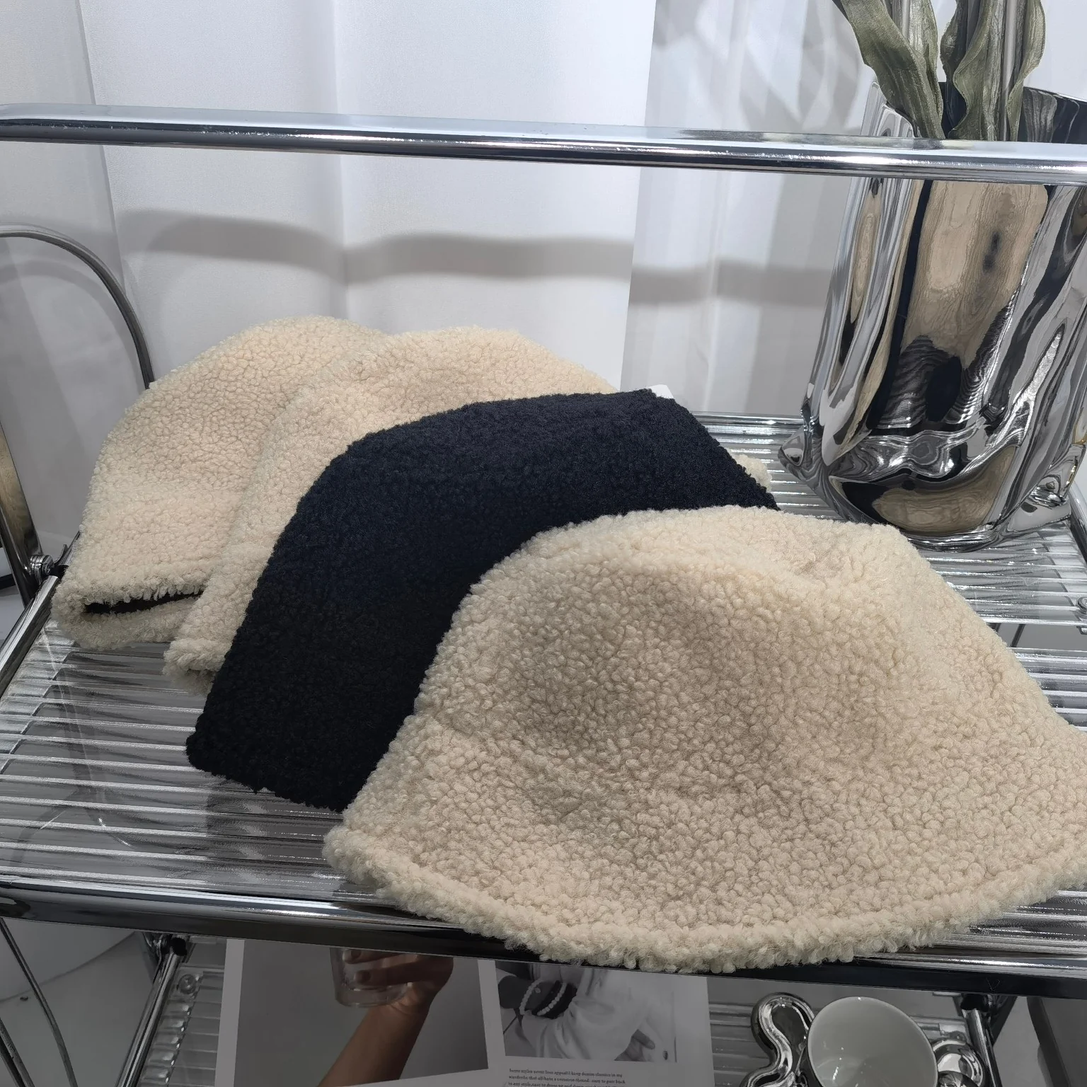 Chanel - Двусторонняя рыбацкая шляпа из овечьей шерсти