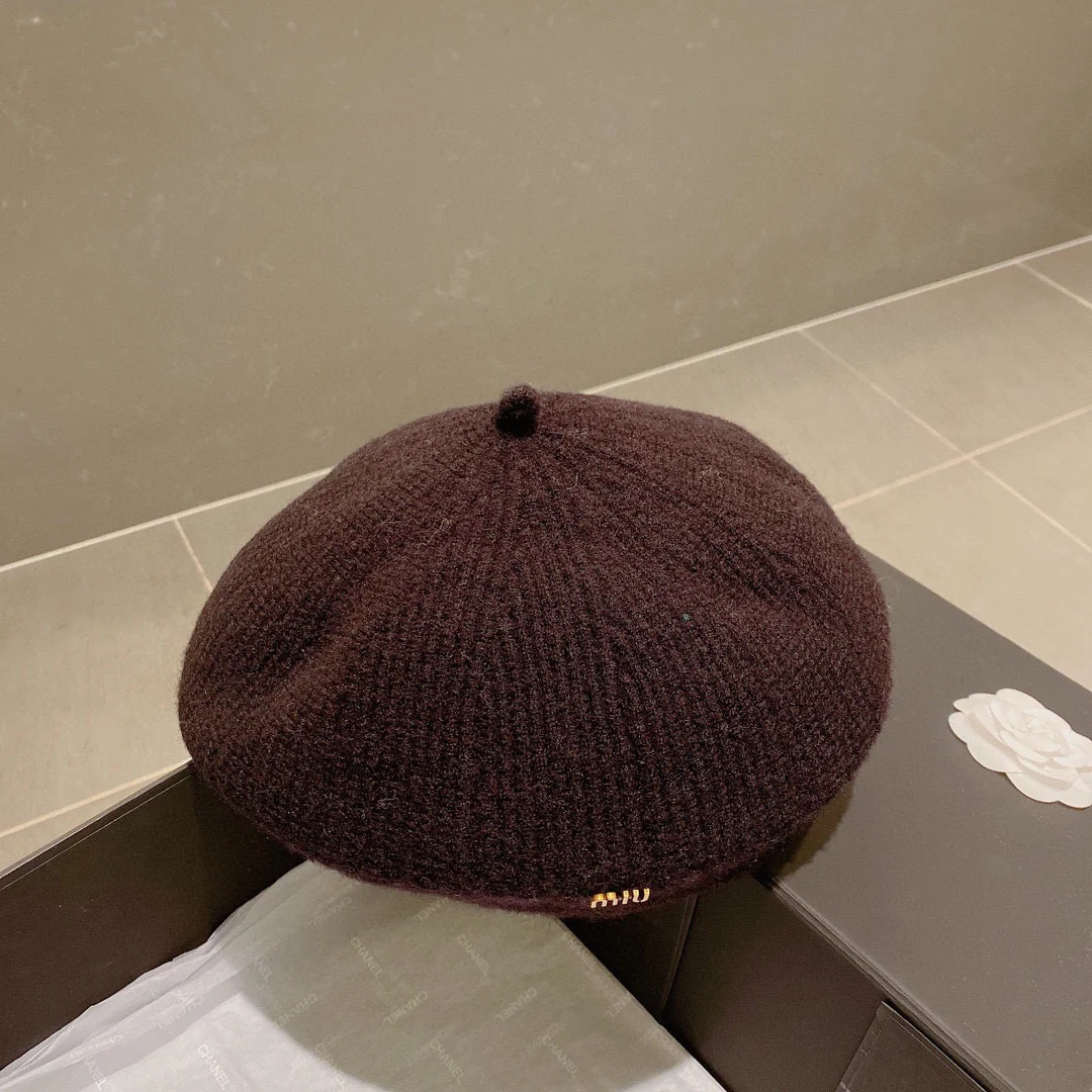 Miu Miu - Шерстяной берет - Черный