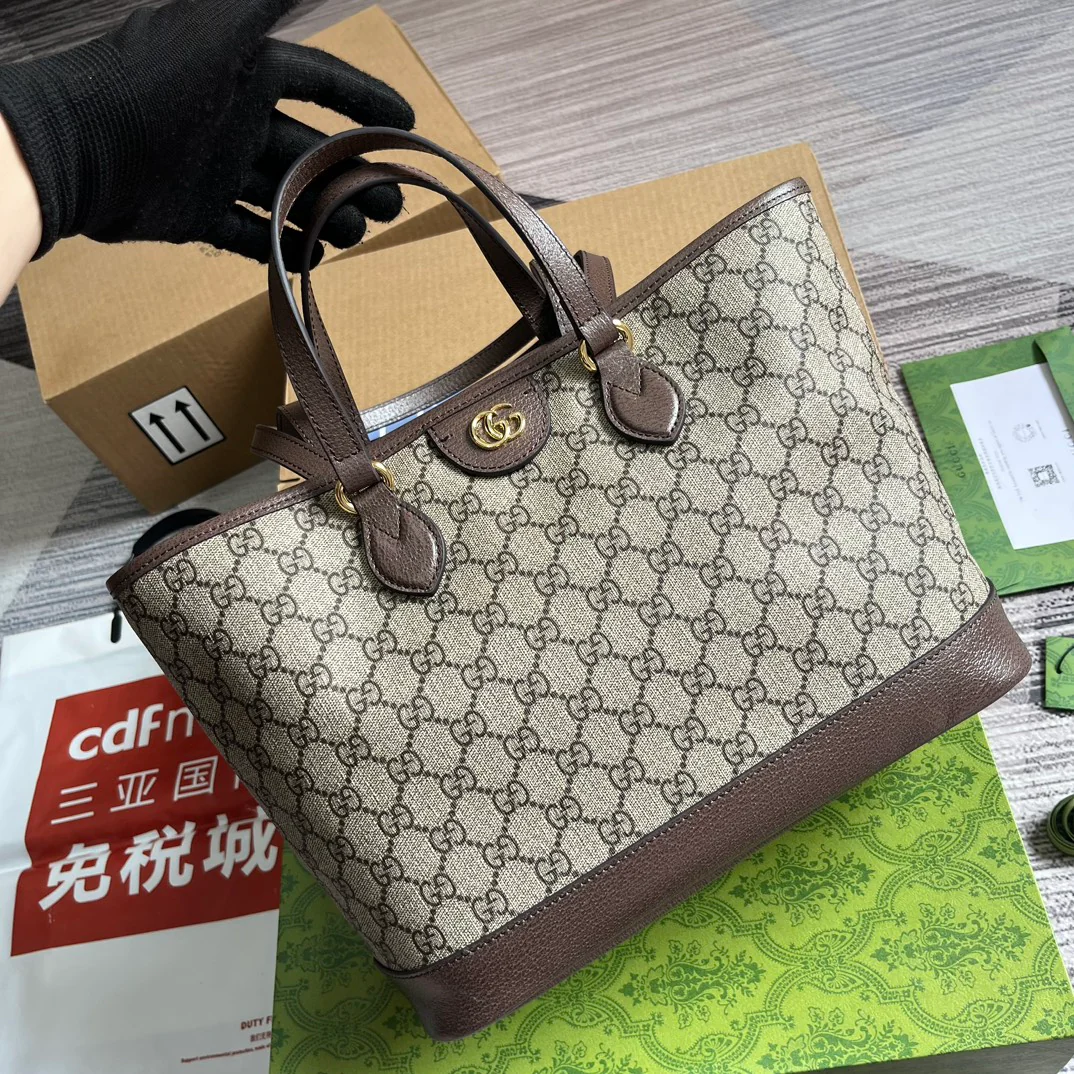 Сумка-тоут Gucci Ophidia - коричневая