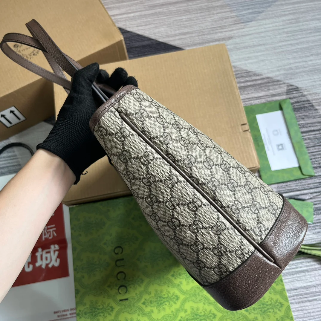 Сумка-тоут Gucci Ophidia - коричневая