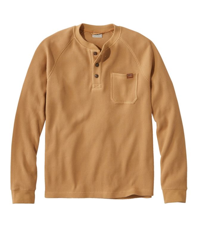 Men's BeanBuilt Waffle Henley, Traditional Untucked Fit