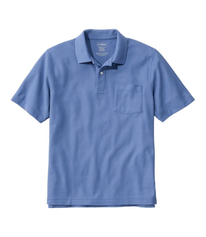 Men's Premium Double L® Polo, Hemmed Short-Sleeve with Pocket