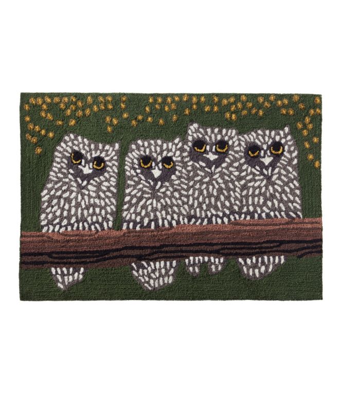 Indoor/Outdoor Vacationland Rug, Owls