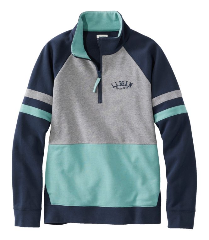 Women's L.L.Bean 1912 Sweatshirt, Quarter-Zip Colorblock
