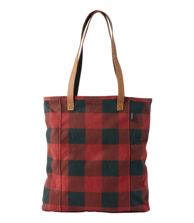 Leather-Handle Essential Tote Bag, Print