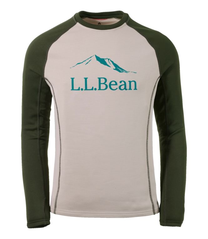 Men's L.L.Bean Heavyweight Base Layer Crew, Long-Sleeve Graphic