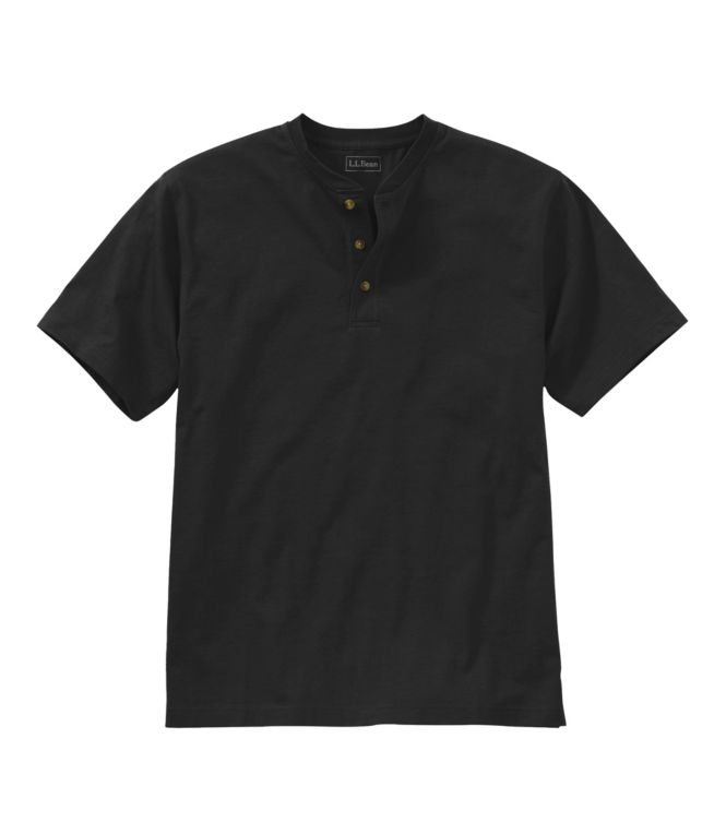 Men's Carefree Unshrinkable Tee, Traditional Fit, Henley