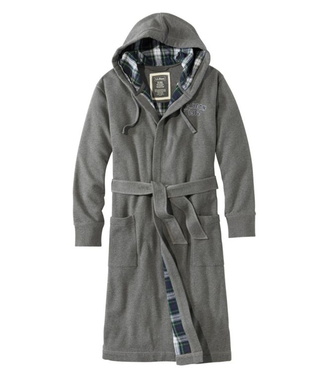 Men's Rugby Robe, Flannel-Lined, Hooded