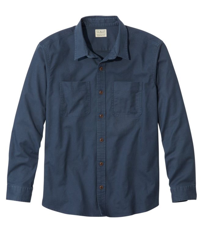 Men's BeanFlex® Twill Shirt, Traditional Untucked Fit, Long-Sleeve