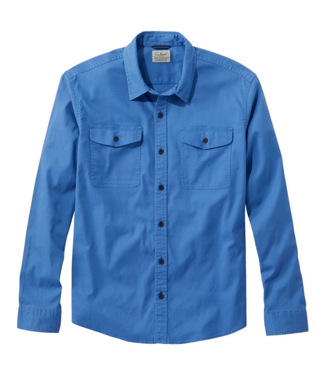 Men's Lakewashed Twill Shirt, Traditional Untucked Fit