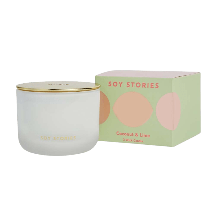 Coconut & Lime 3 Wick Soy Scented Candle