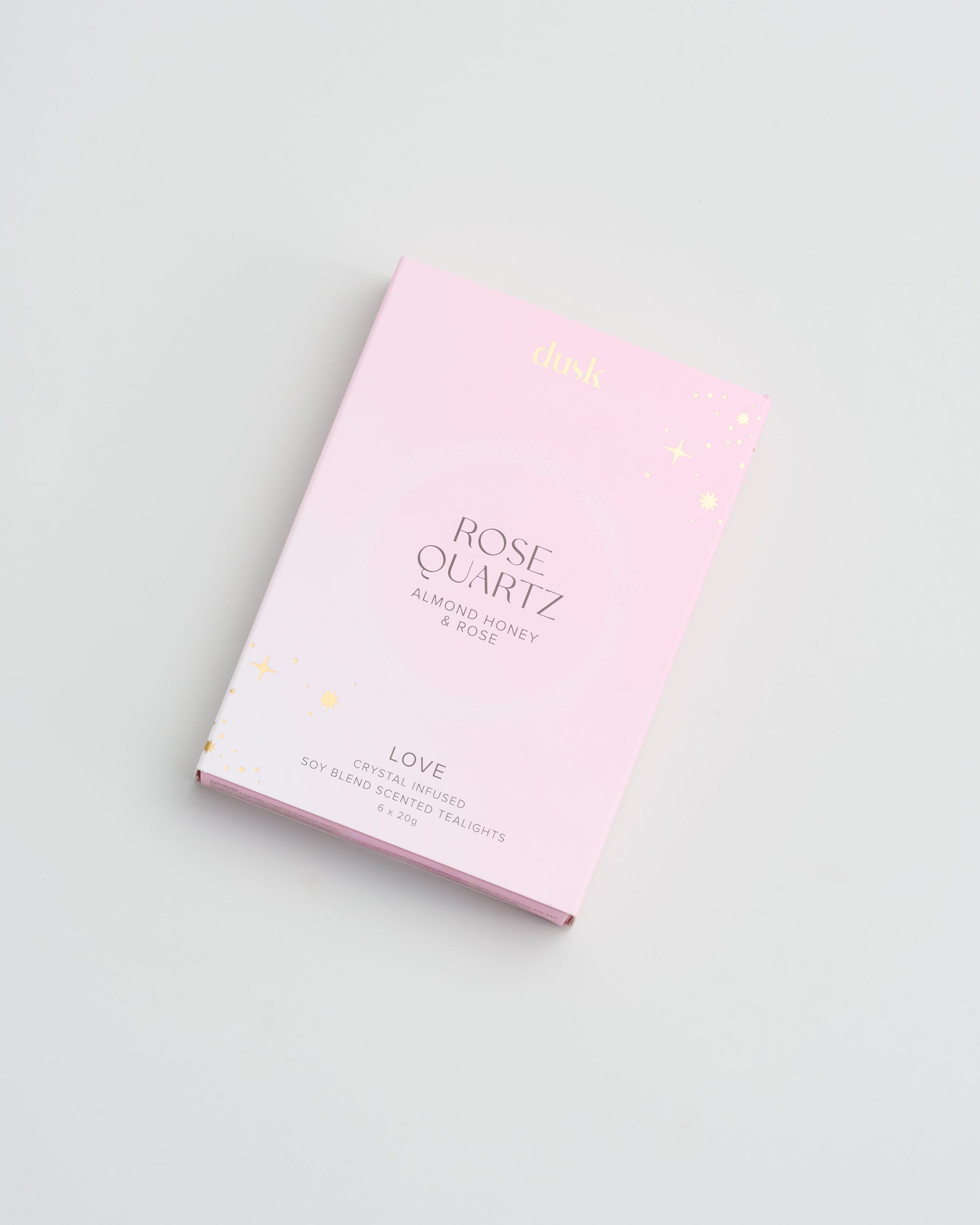 Rose Quartz Crystal Infused Soy Blend Scented Tealights 6 X 20G