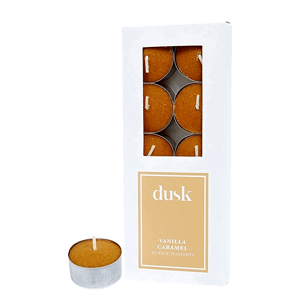 Vanilla Caramel Scented Tealight Candles (10 Pack)