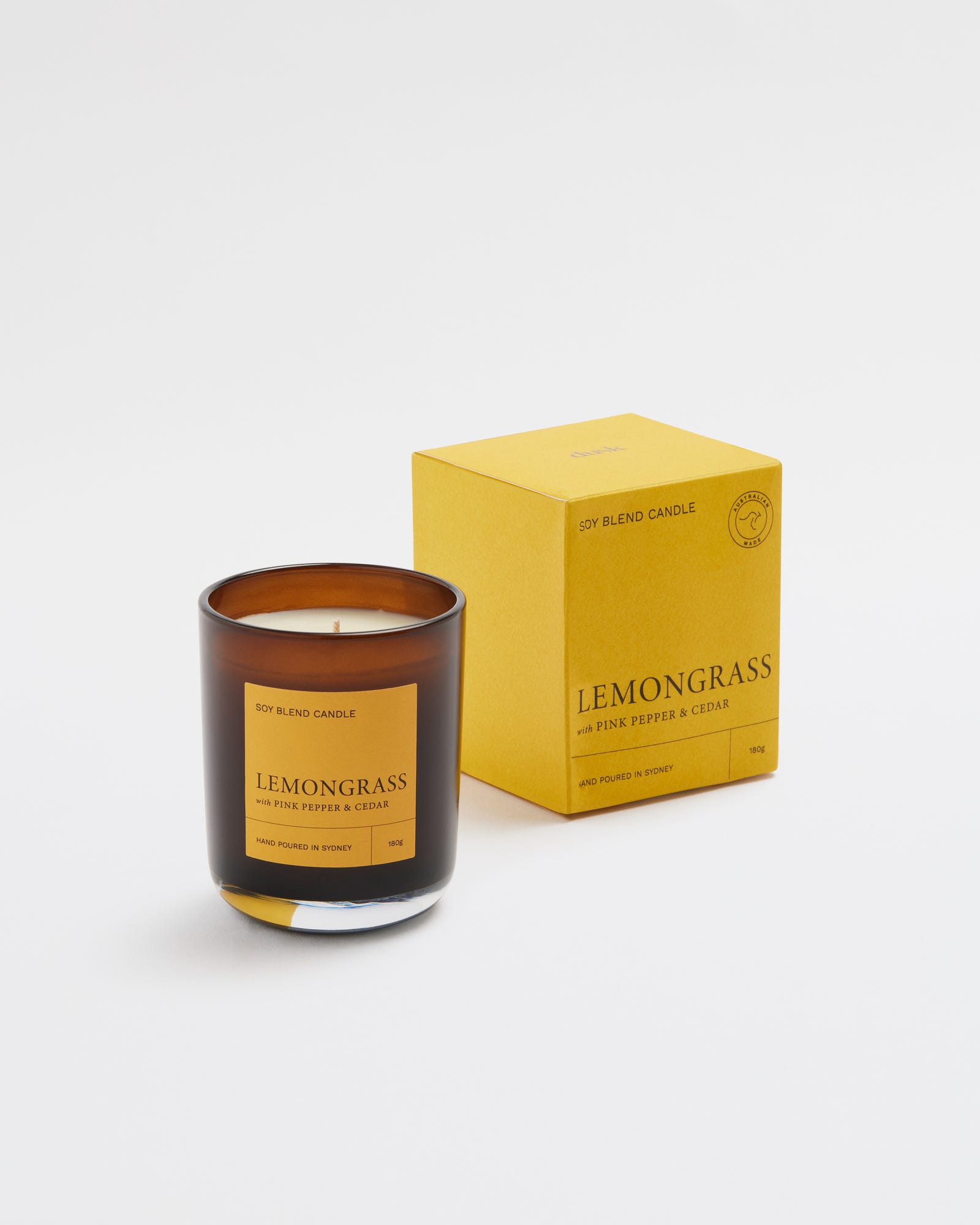 Lemongrass 180g Soy Candle - Rejuvenate Collection