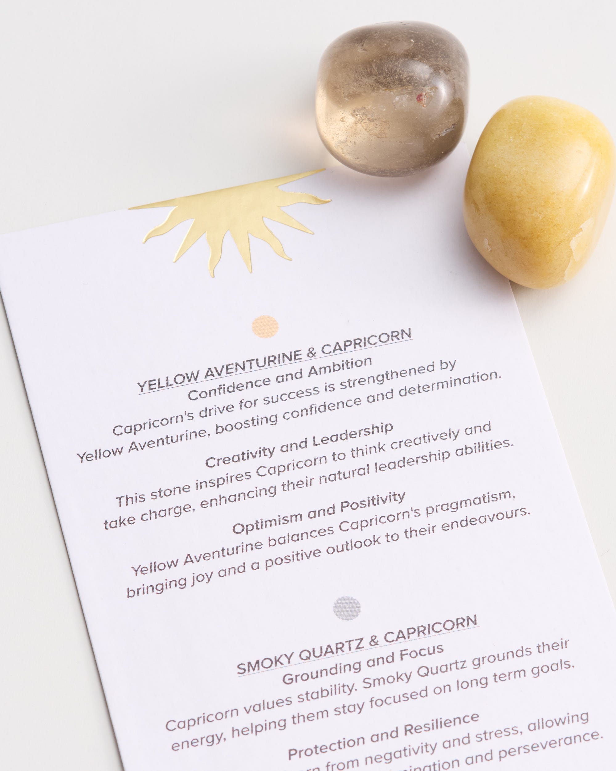 Capricorn Zodiac Crystal Set