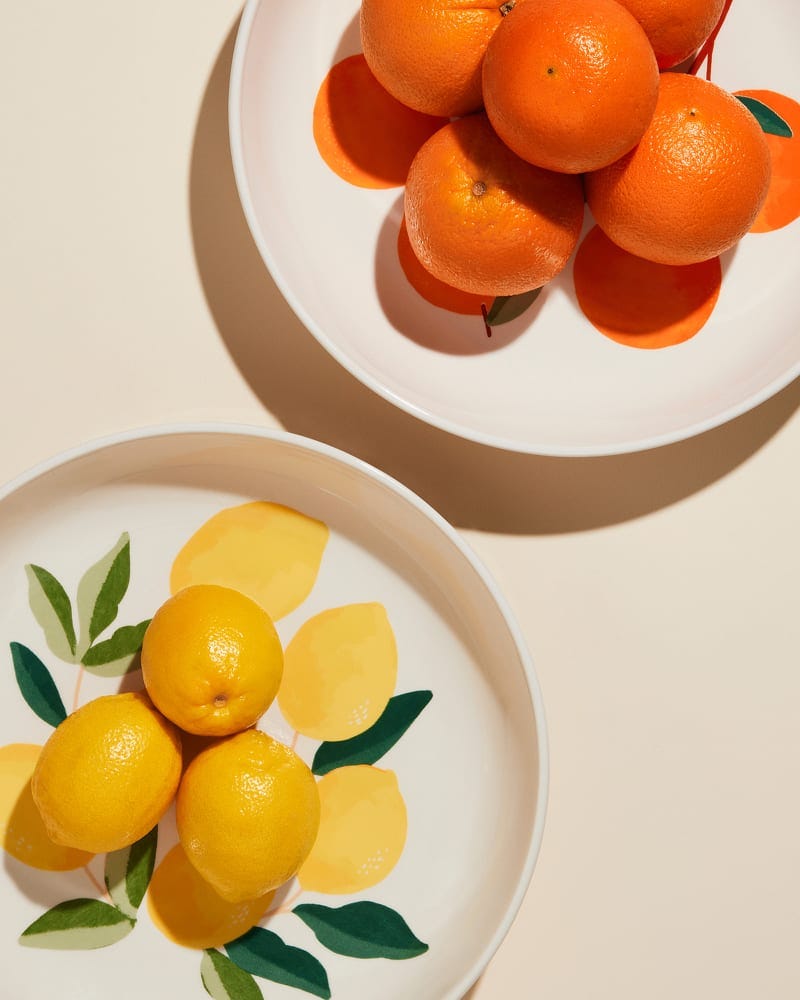 Orange Ceramic Round Platter 30cm