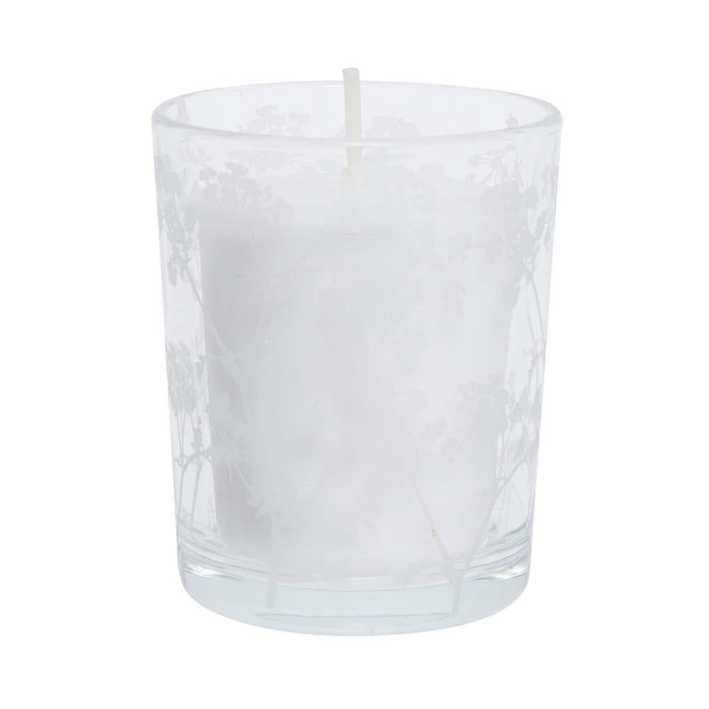 Etched Floral Votive Candle Holder