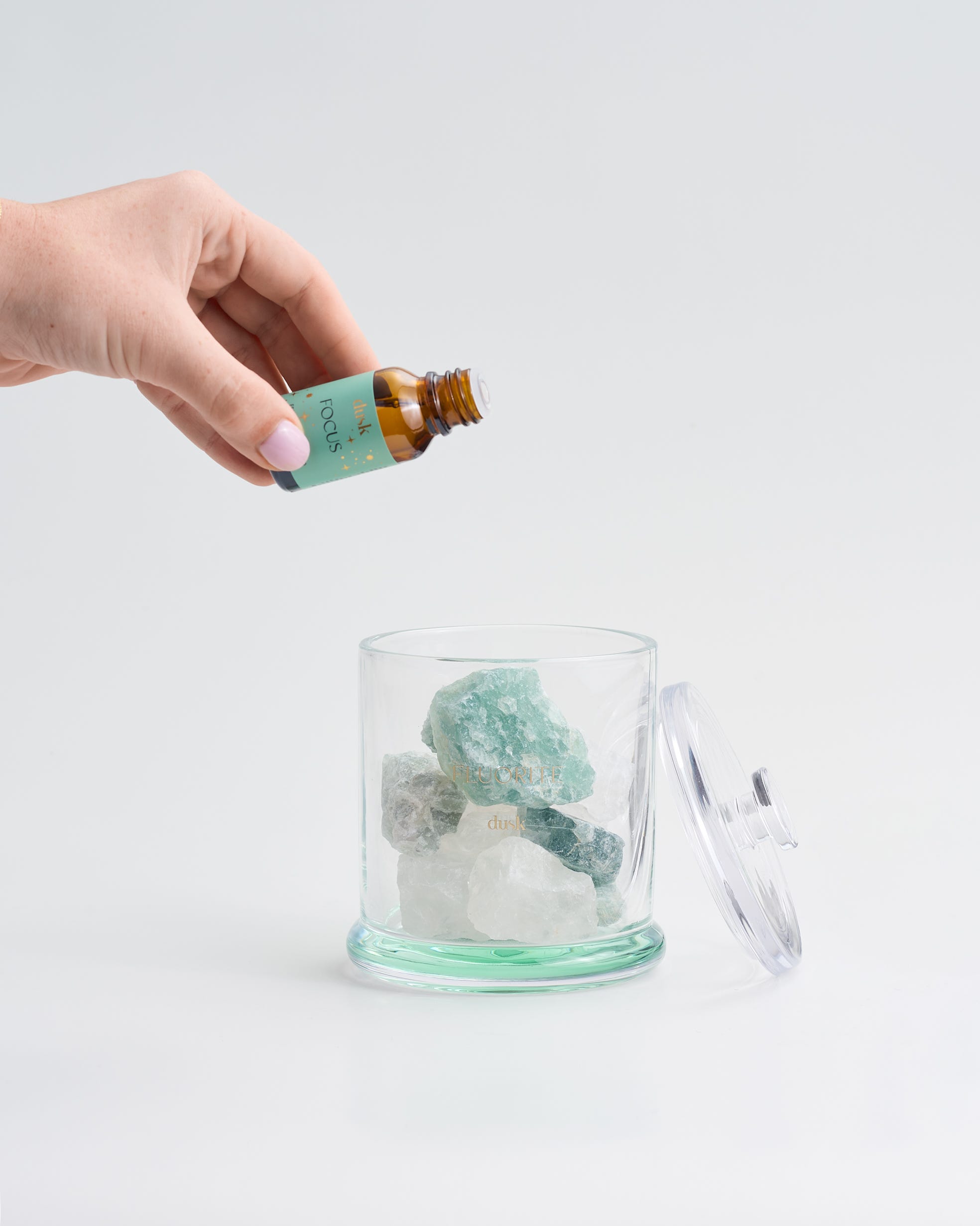 Fluorite With Clear Quartz Focus Diffuser