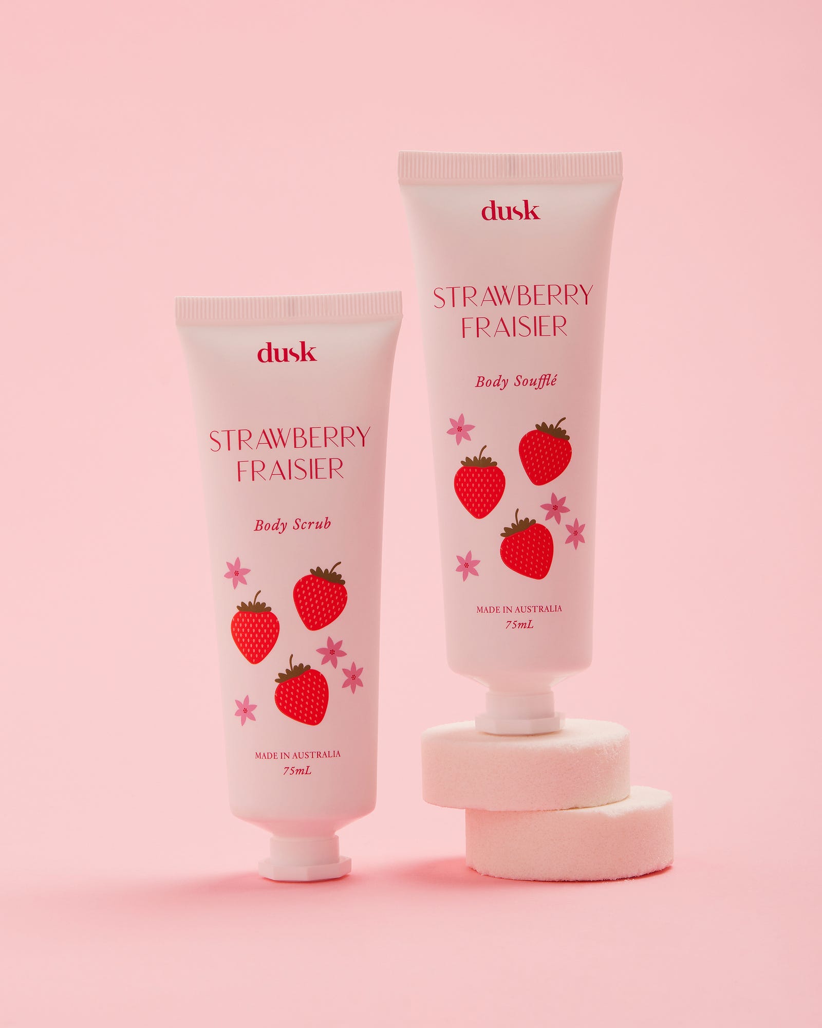 Strawberry Fraisier Bath Set Trio Bon Bon