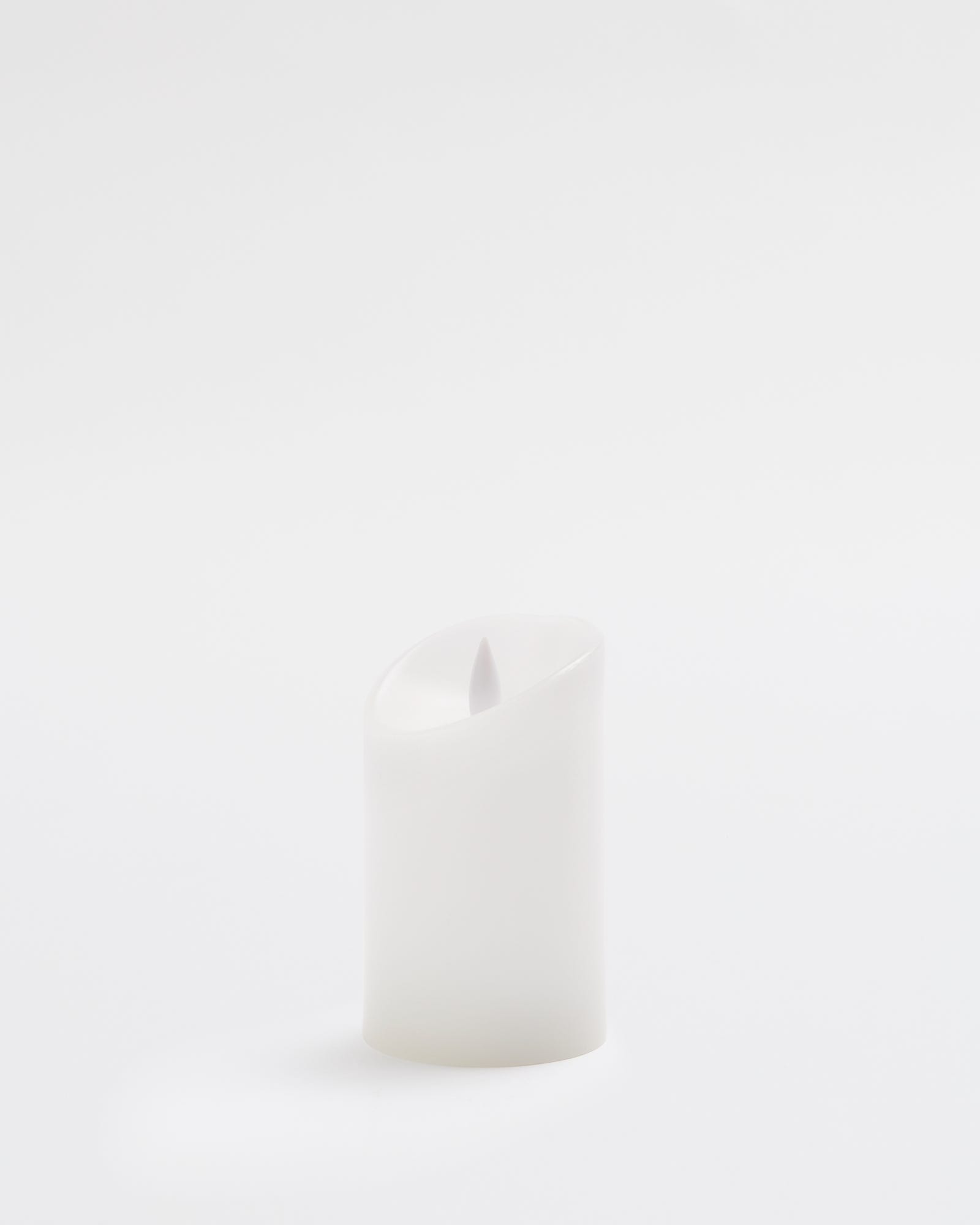 Premium Flickering Flameless Pillar Candle Ivory Medium
