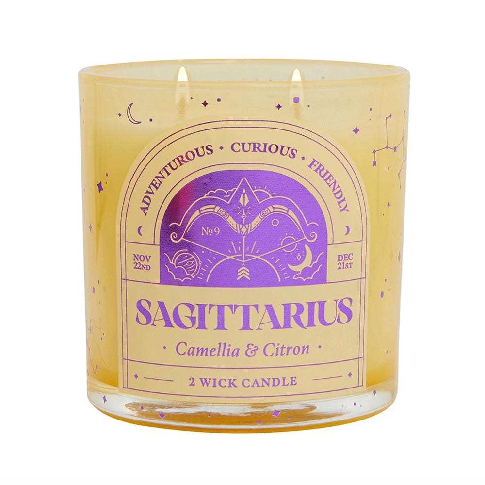 Sagittarius 2 Wick Scented Candle