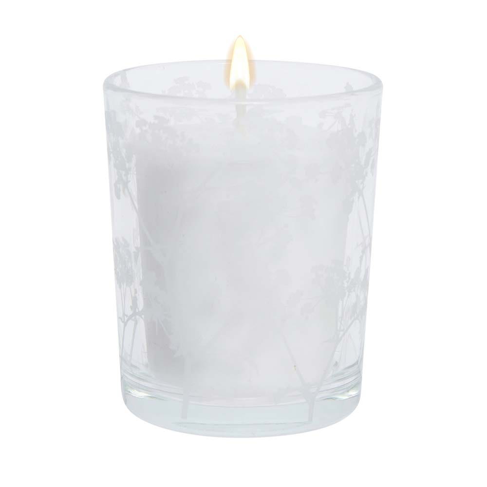 Etched Floral Votive Candle Holder
