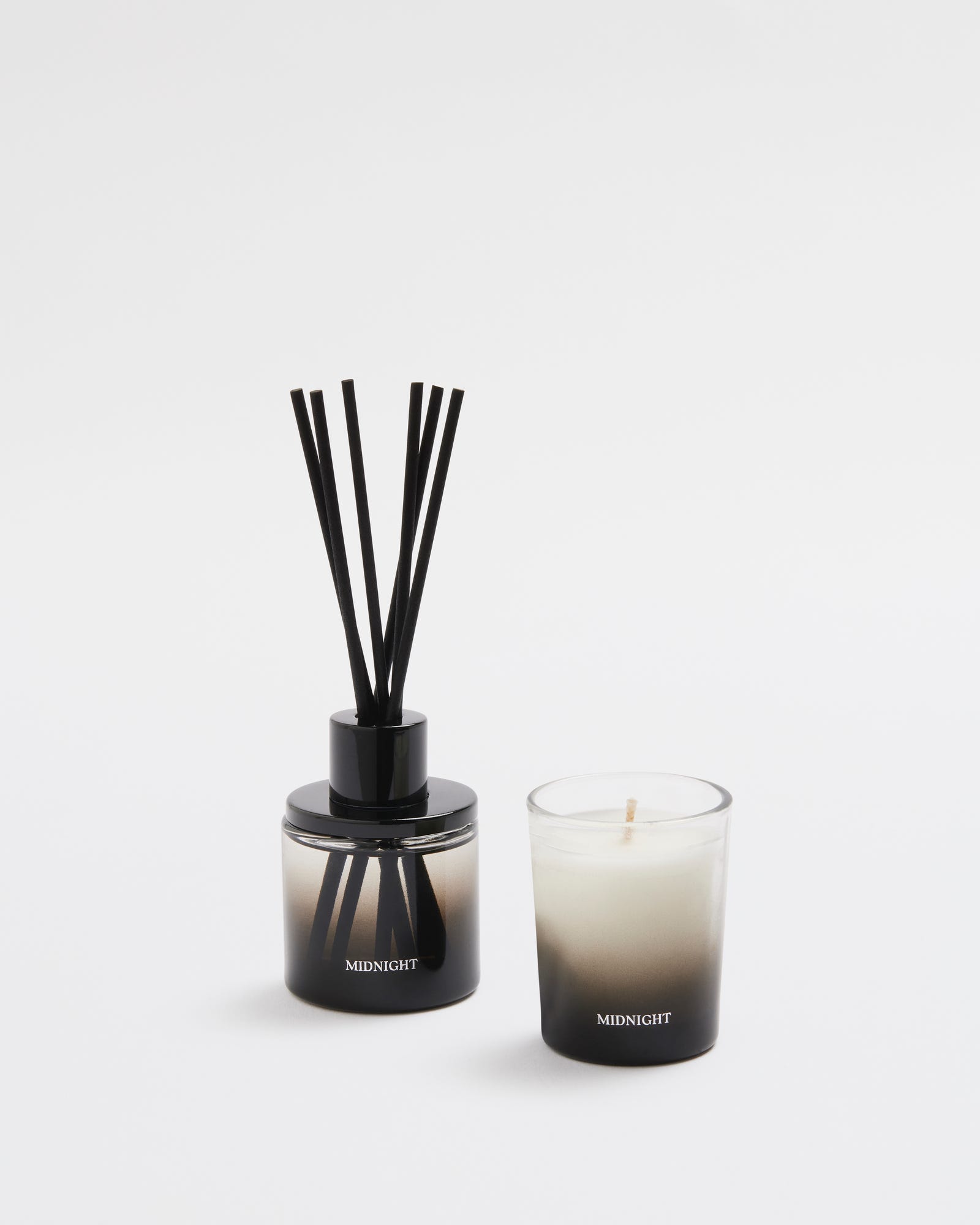 Midnight Candle & Reed Diffuser Gift Set Black