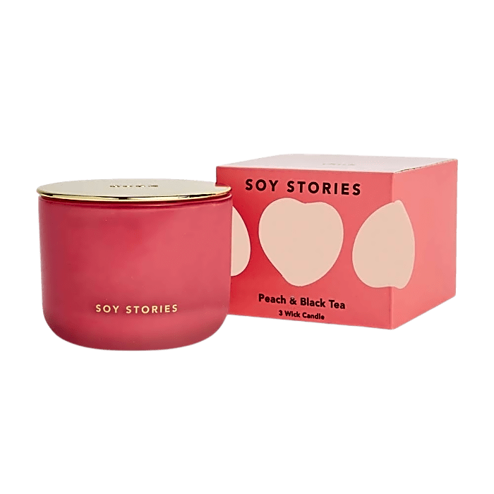 Peach & Black Tea 3 Wick Soy Scented Candle