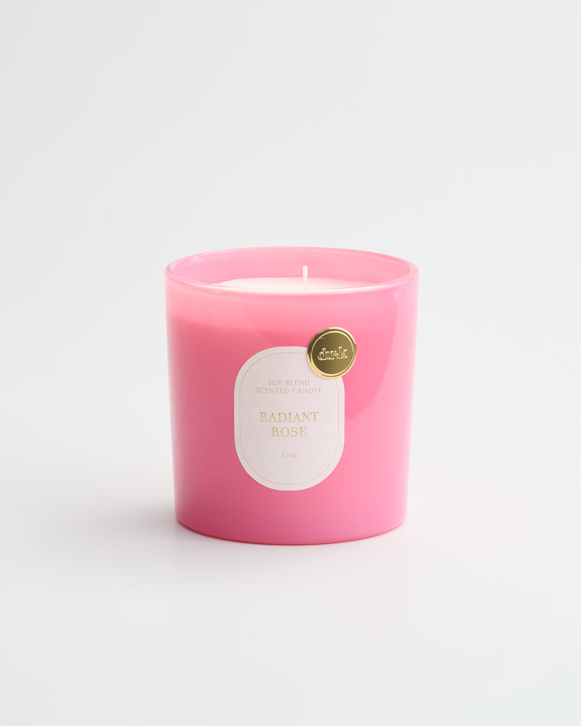 Radiant Rose Glass Candle 650g