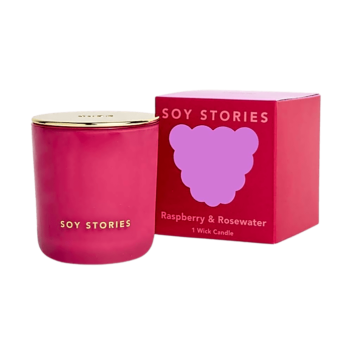 Raspberry & Rosewater 1 Wick Soy Scented Candle